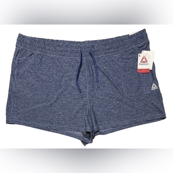 Nwt Reebok Women’s Goal Shorts Size 3X Medieval Blue Heather Athletic stretchy - Picture 1 of 16